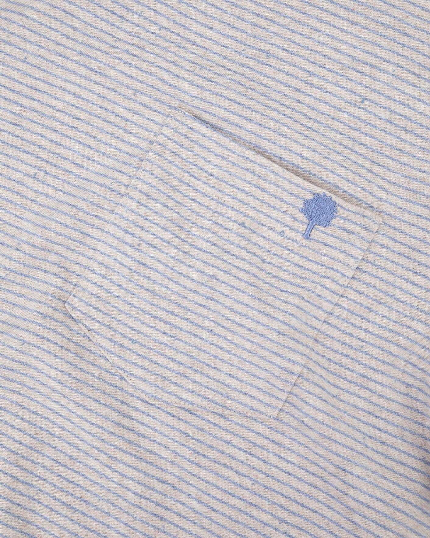 T-shirt mc Olonne Maille Ecru/light blue

