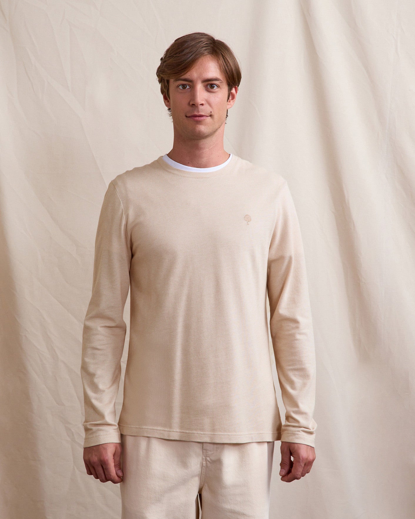 T-shirt ml Bailly Maille Ecru/beige
