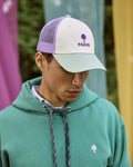 Trucker cap Chaine et trame Lichen/ecru
