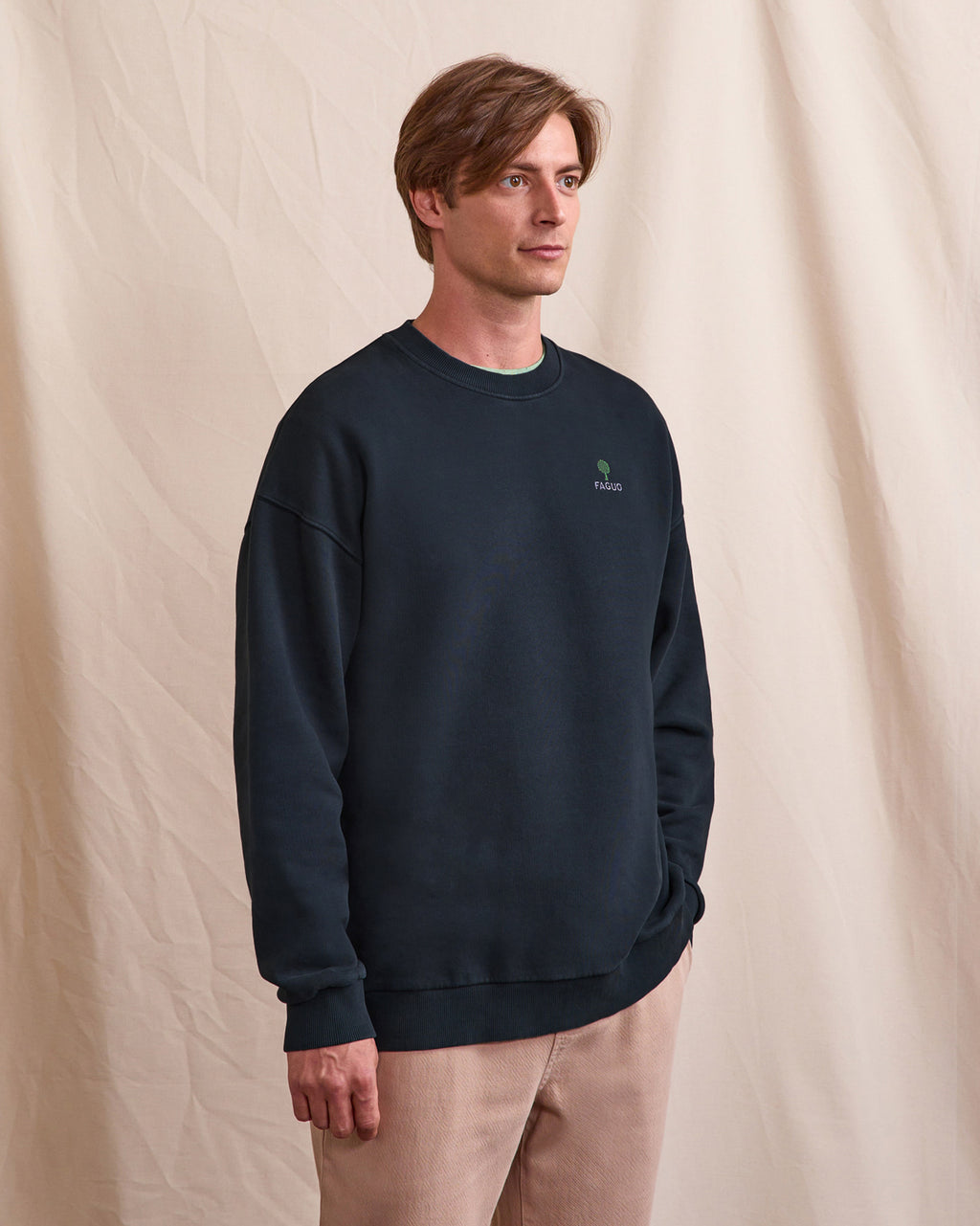 Sweat marine grisé coton - FANGO