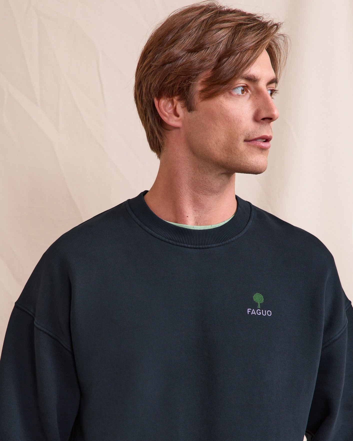 Sweat marine grisé coton - FANGO