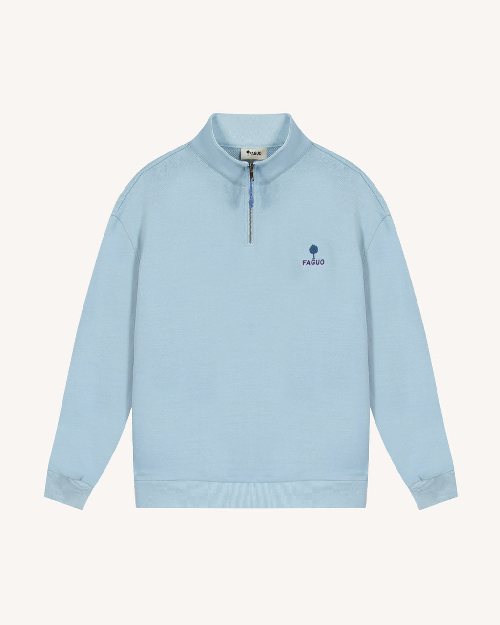 Sky blue organic cotton sweatshirt - AMBOISE