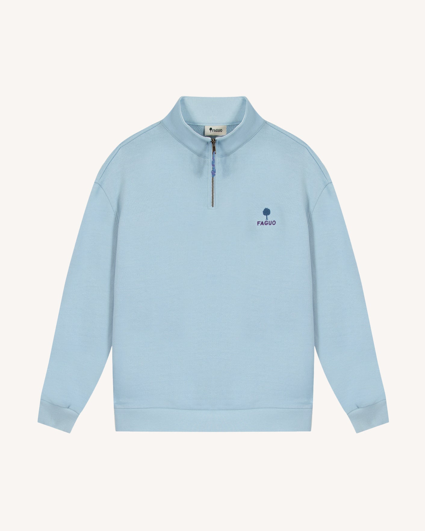 Sky blue organic cotton sweatshirt - AMBOISE