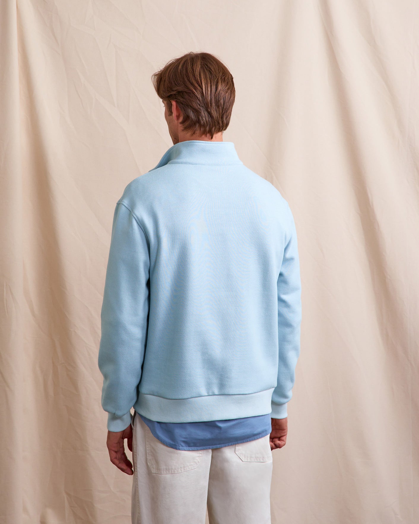 Sky blue organic cotton sweatshirt - AMBOISE