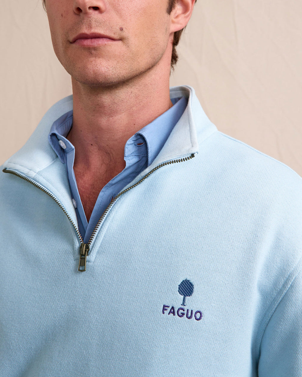 Sky blue organic cotton sweatshirt - AMBOISE
