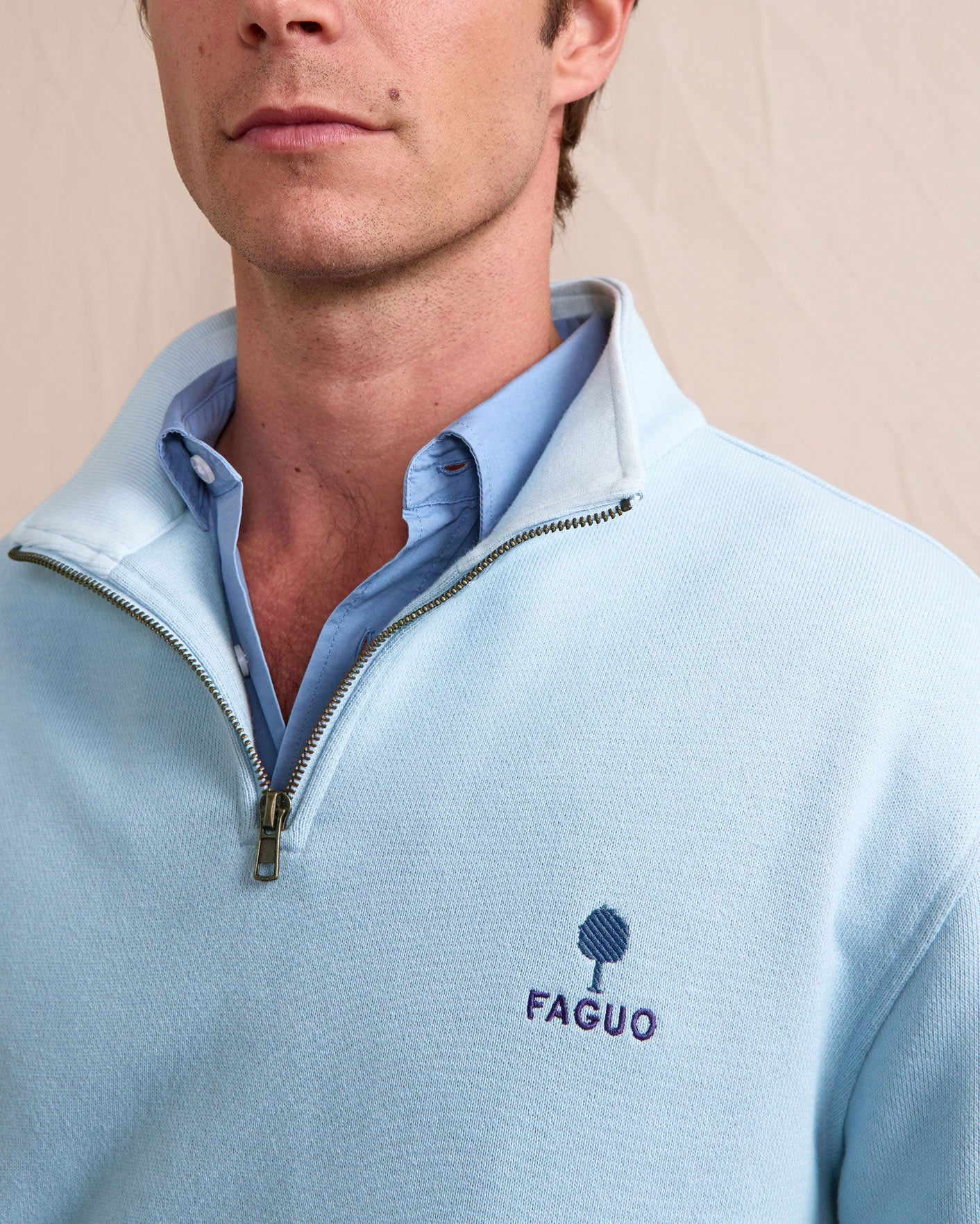 Sky blue organic cotton sweatshirt - AMBOISE