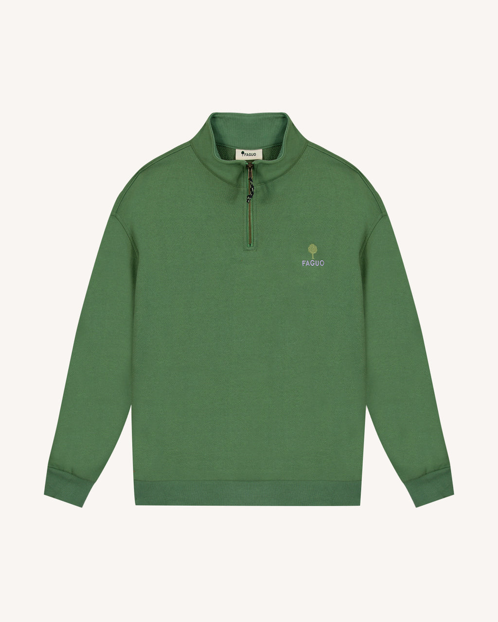 Fir green cotton sweatshirt - AMBOISE