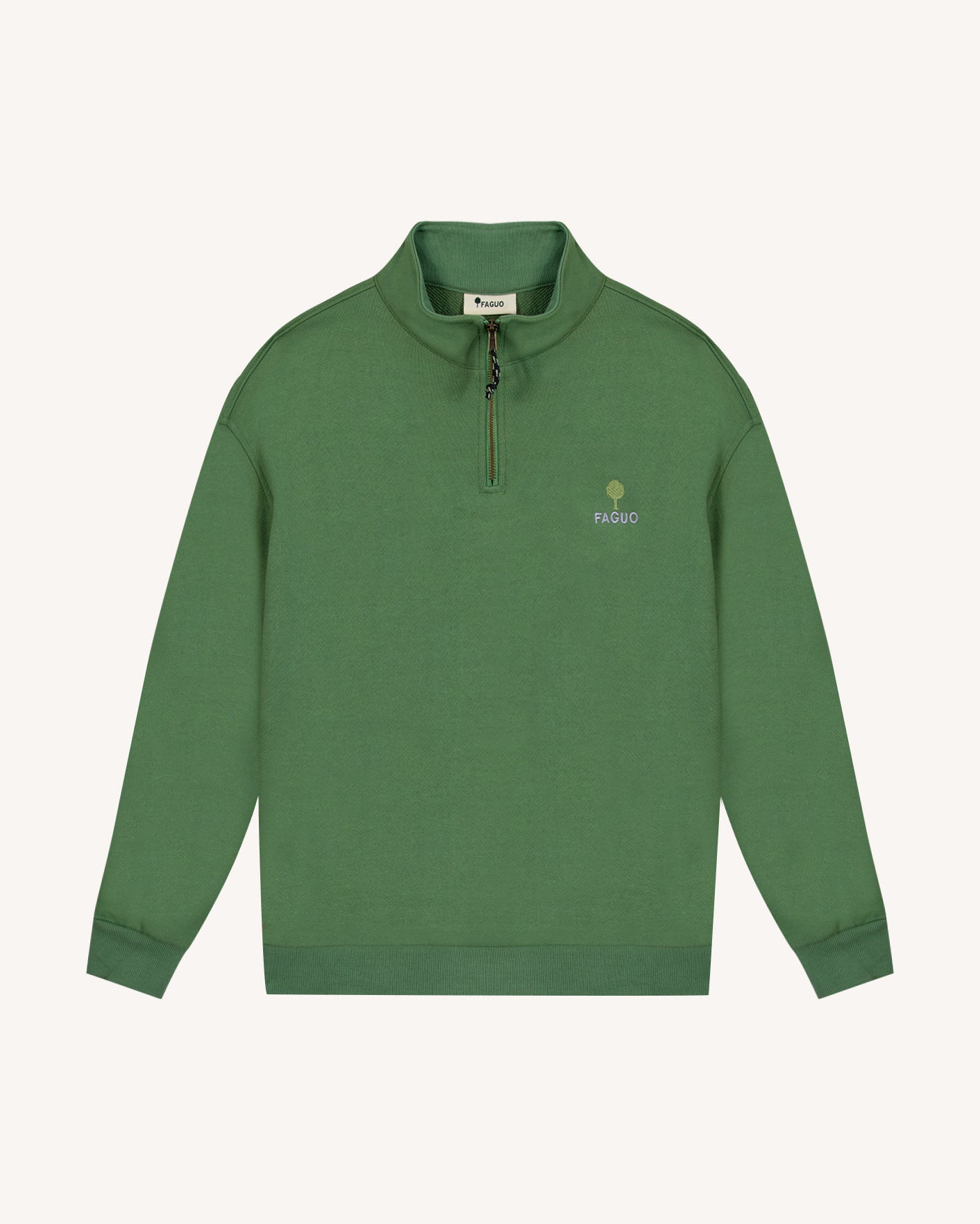Fir green cotton sweatshirt - AMBOISE