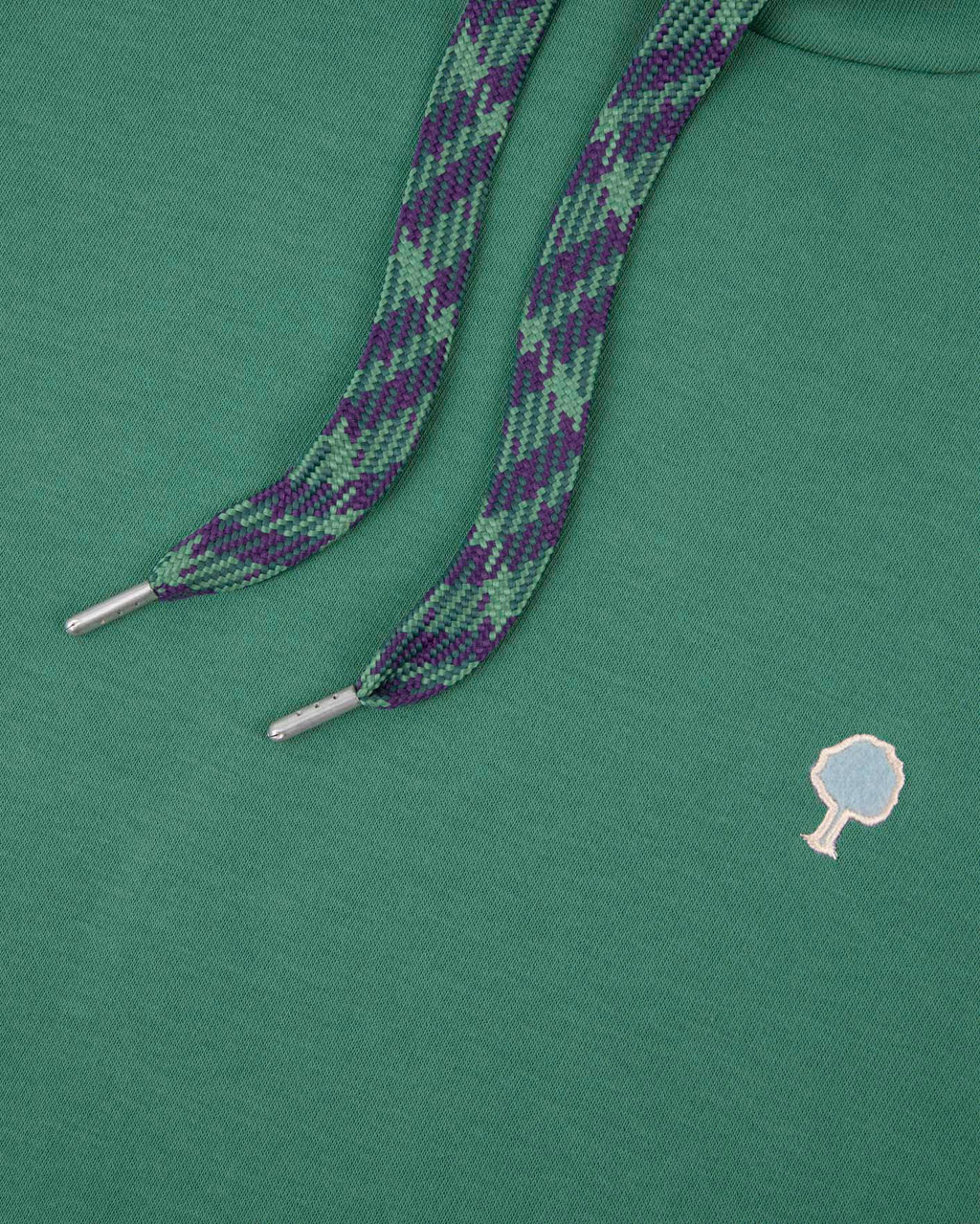 Emerald green cotton hooded sweatshirt - DIRAC OS