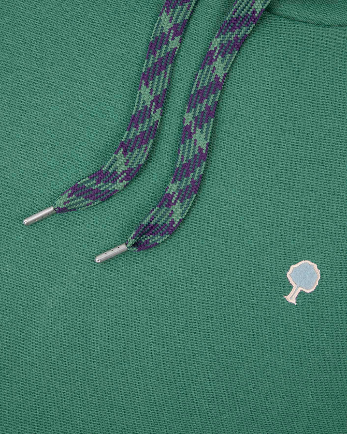 Emerald green cotton hooded sweatshirt - DIRAC OS