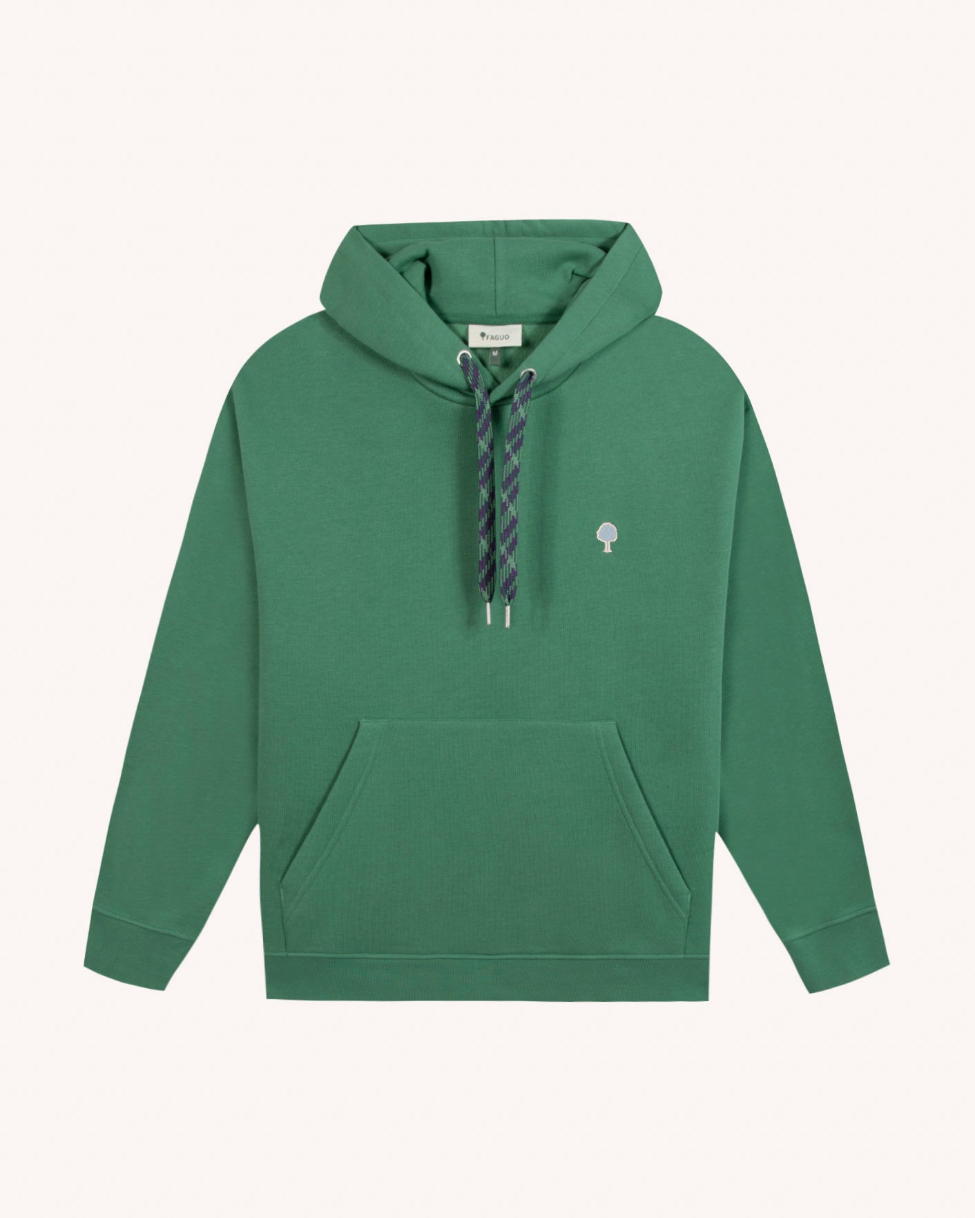 Emerald green cotton hooded sweatshirt - DIRAC OS