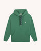 Emerald green cotton hooded sweatshirt - DIRAC OS