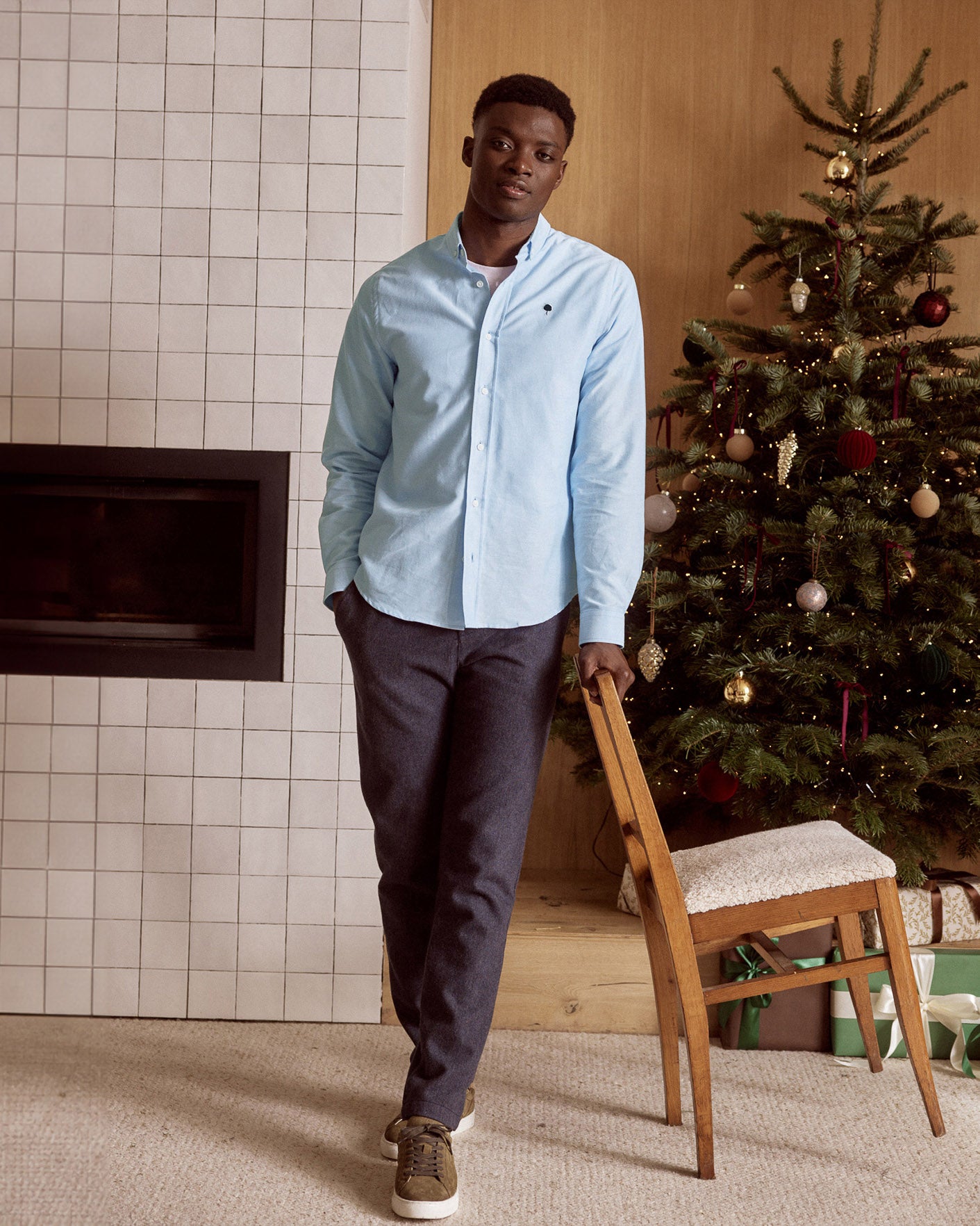 Chemise bleu ciel coton - IVOY