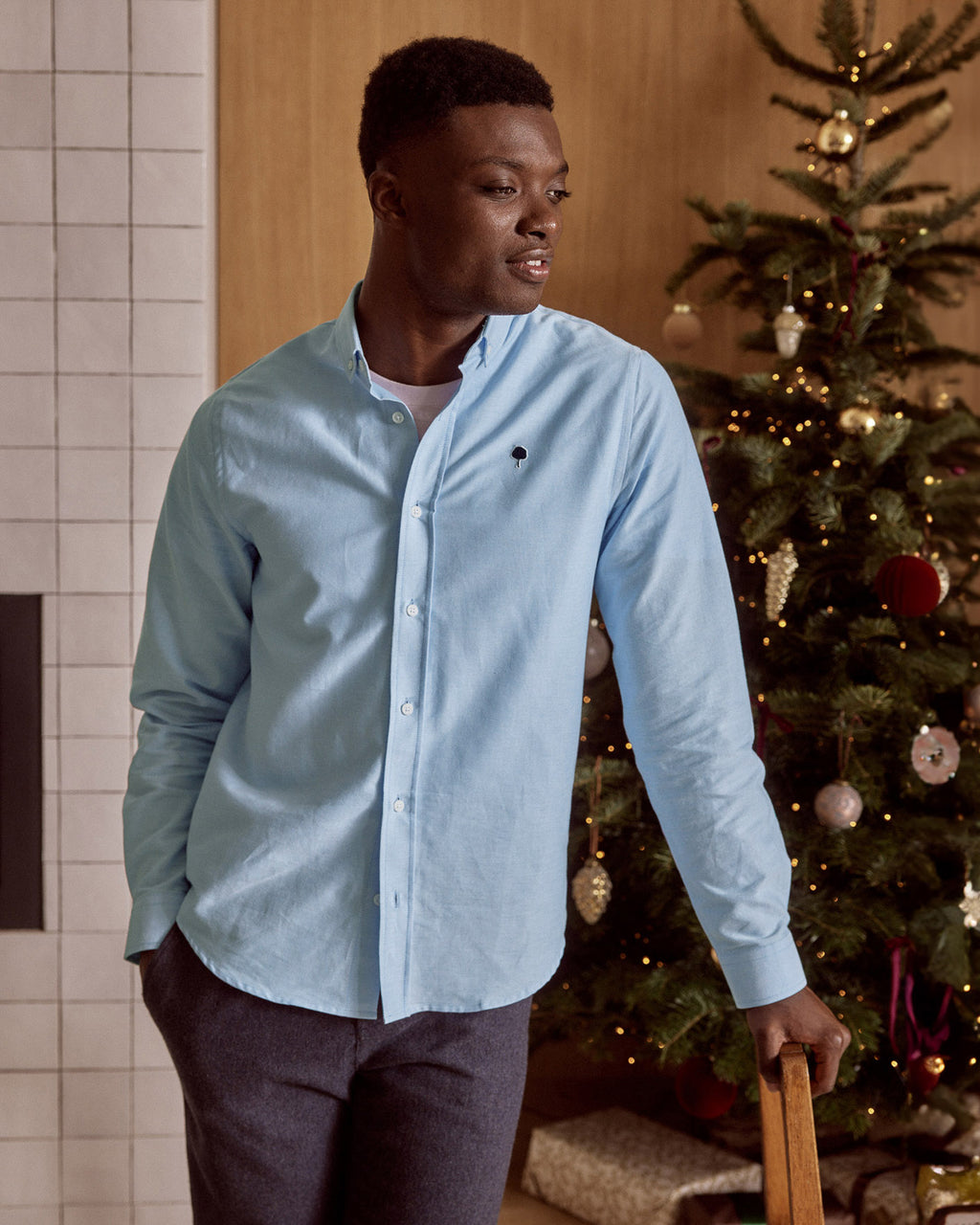 Chemise bleu ciel coton - IVOY