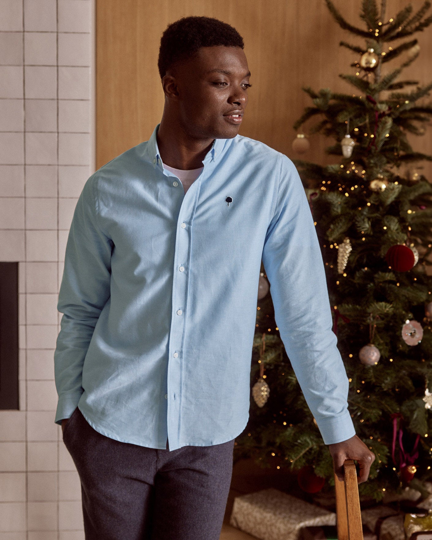 Chemise bleu ciel coton - IVOY