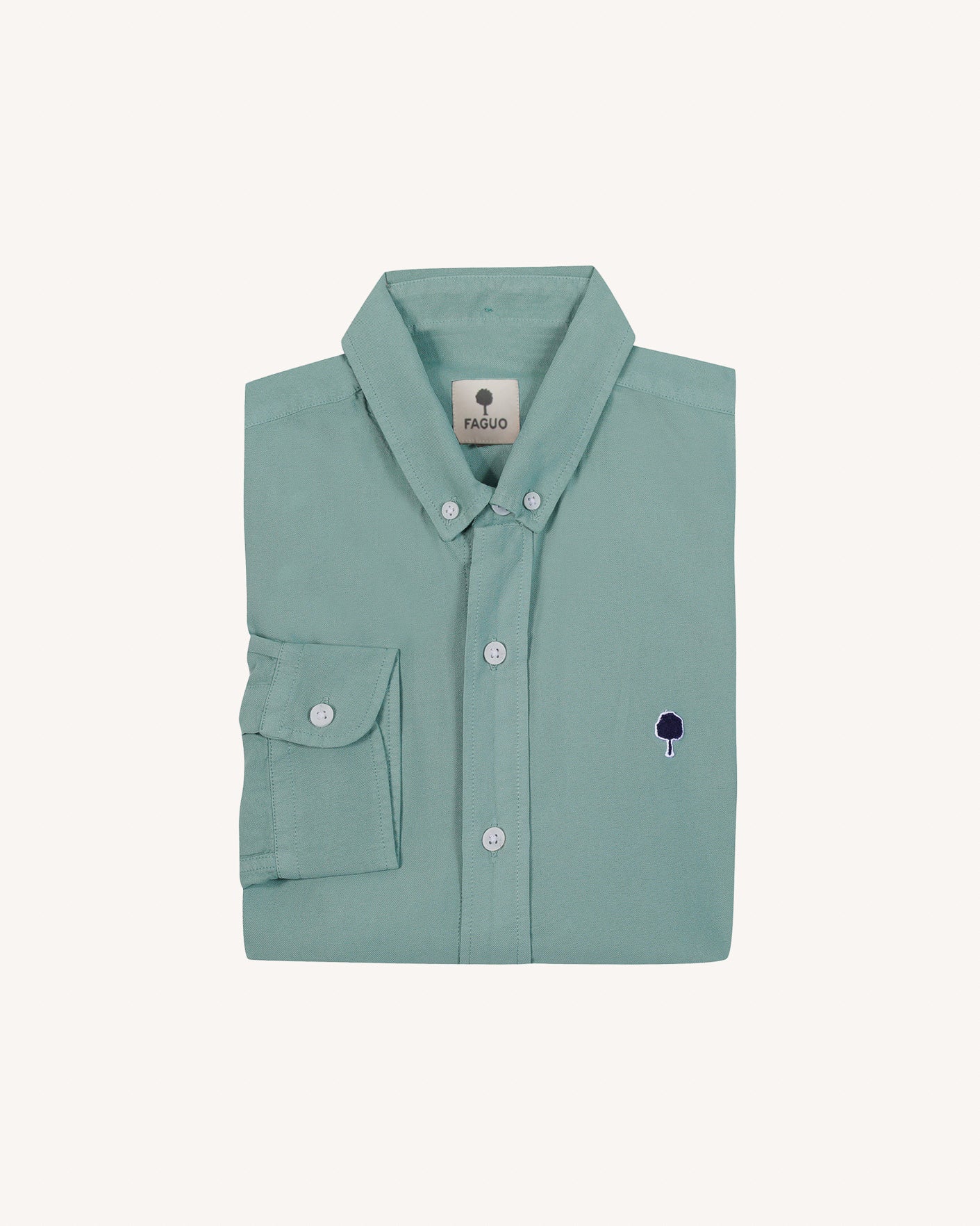 Chemise vert d'eau coton - IVOY