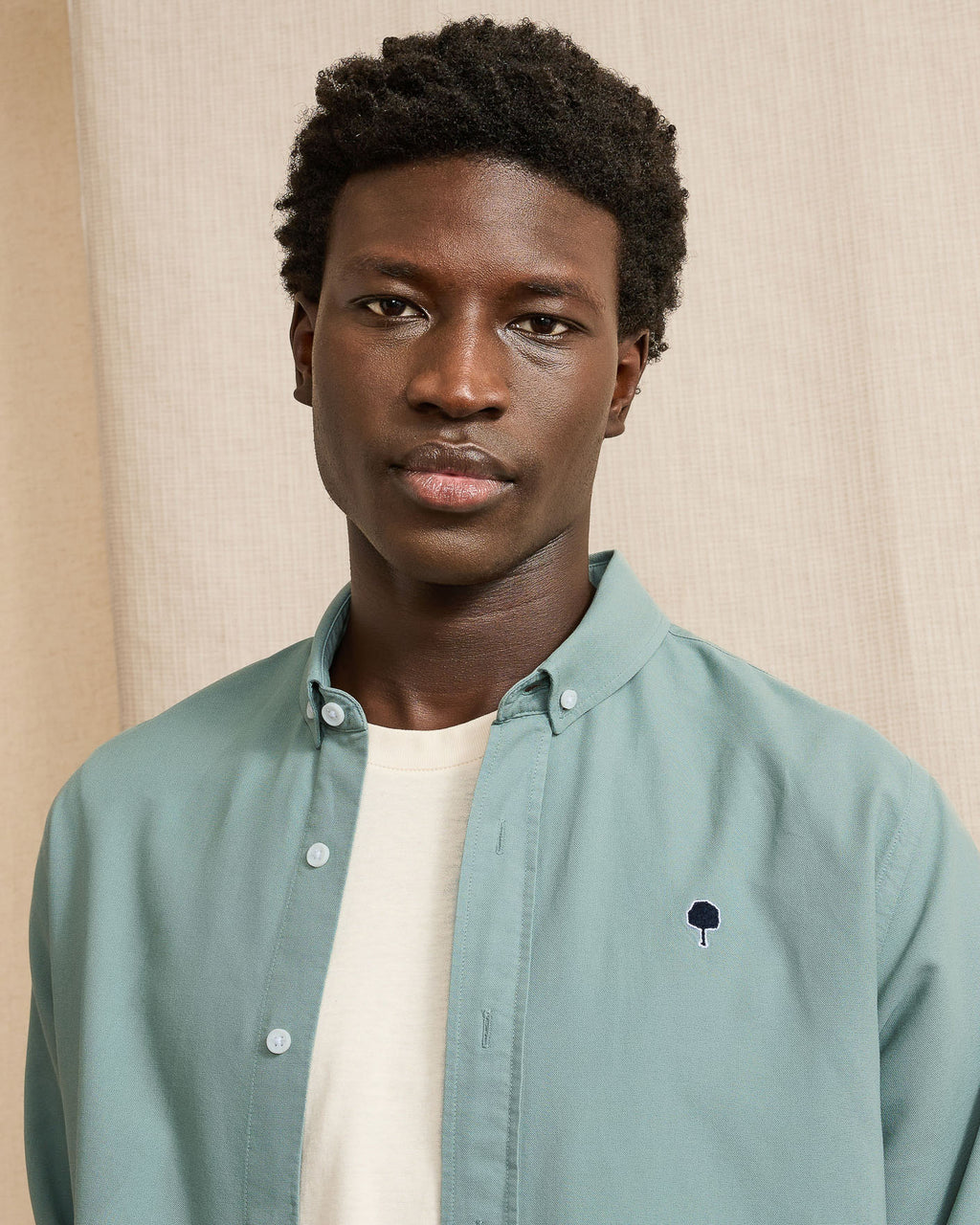 Chemise vert d'eau coton - IVOY