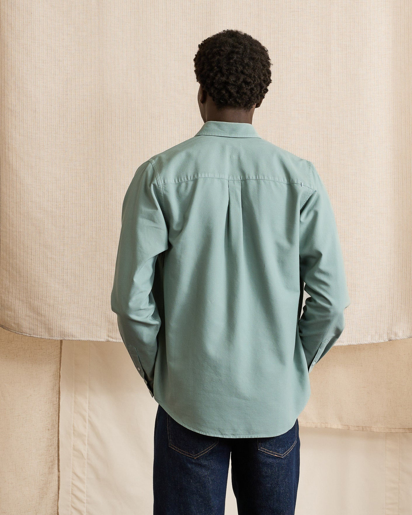 Chemise vert d'eau coton - IVOY