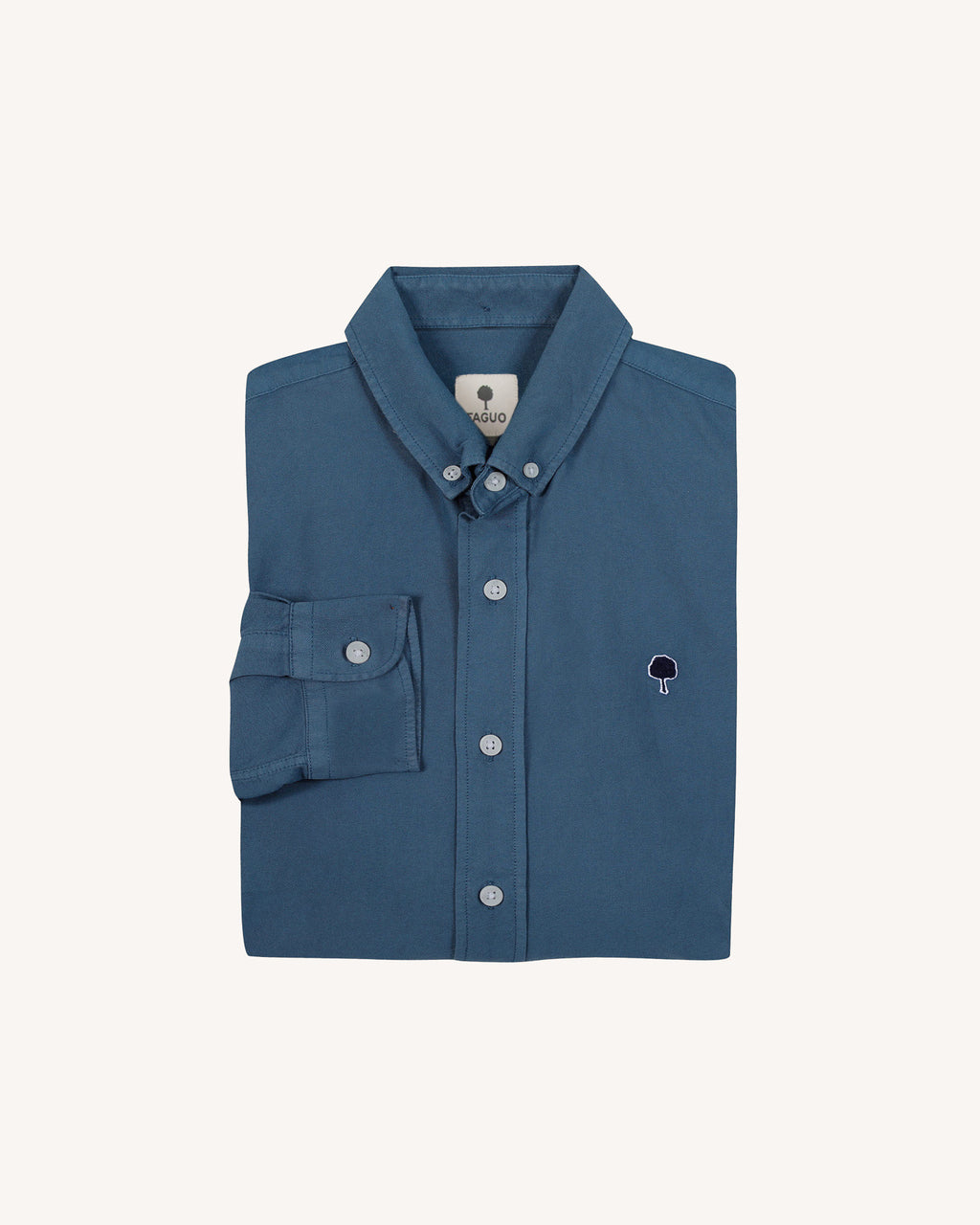 Chemise bleu marine coton - IVOY