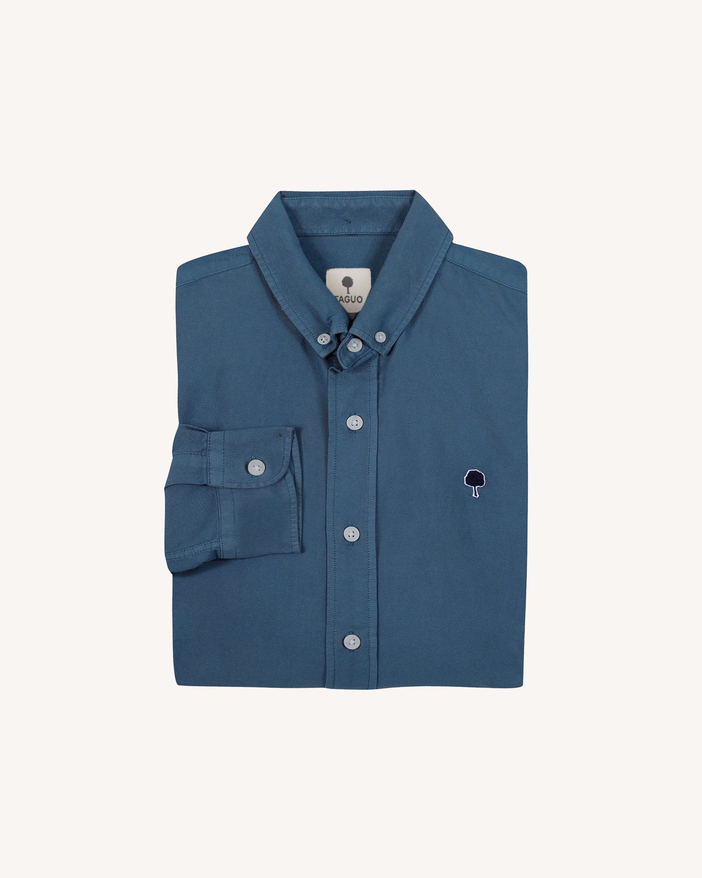 Chemise bleu marine coton - IVOY