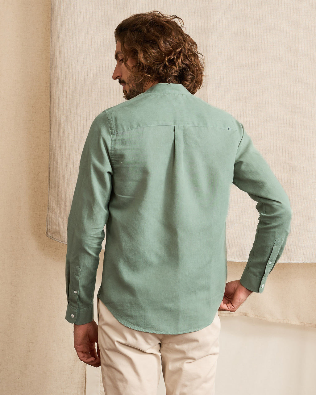 Chemise vert clair coton - CHIAVARI