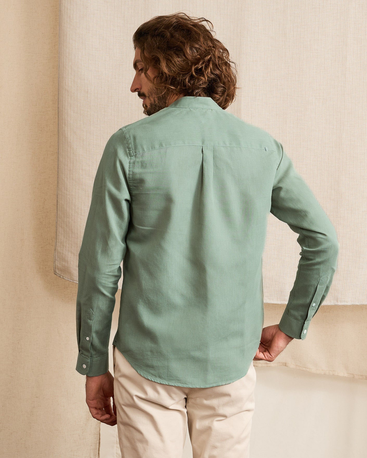 Chemise vert clair coton - CHIAVARI