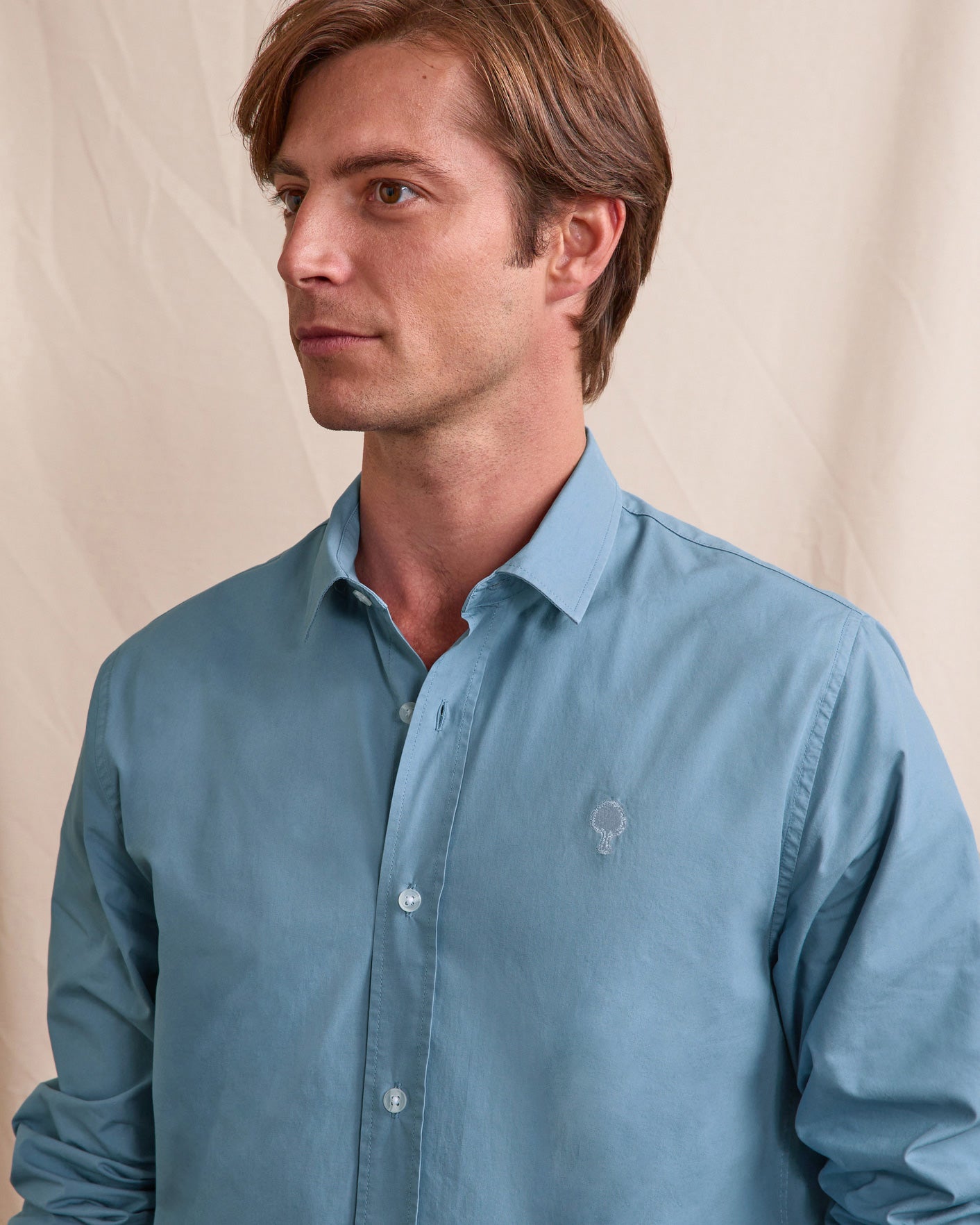 Medium blue cotton shirt - IRATY