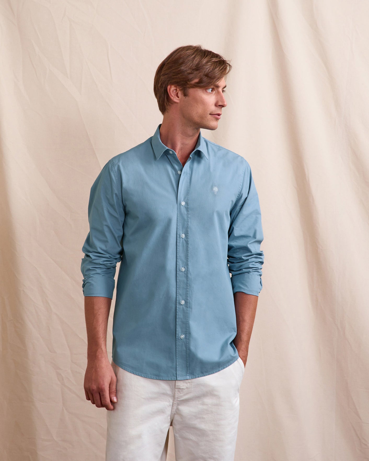Medium blue cotton shirt - IRATY