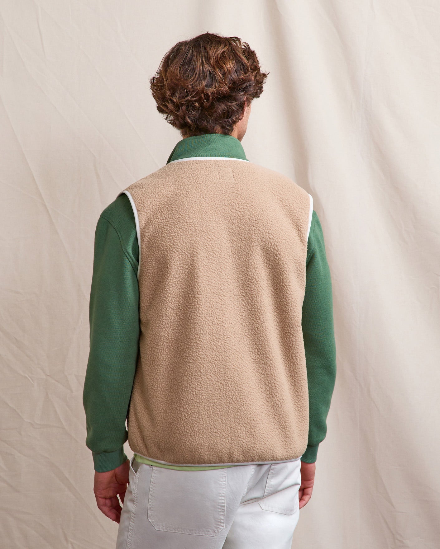 Veste polaire taupe polyester recyclé - TEILLAY