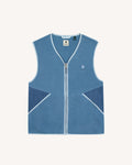 Veste polaire bleu moyen polyester recyclé - TEILLAY