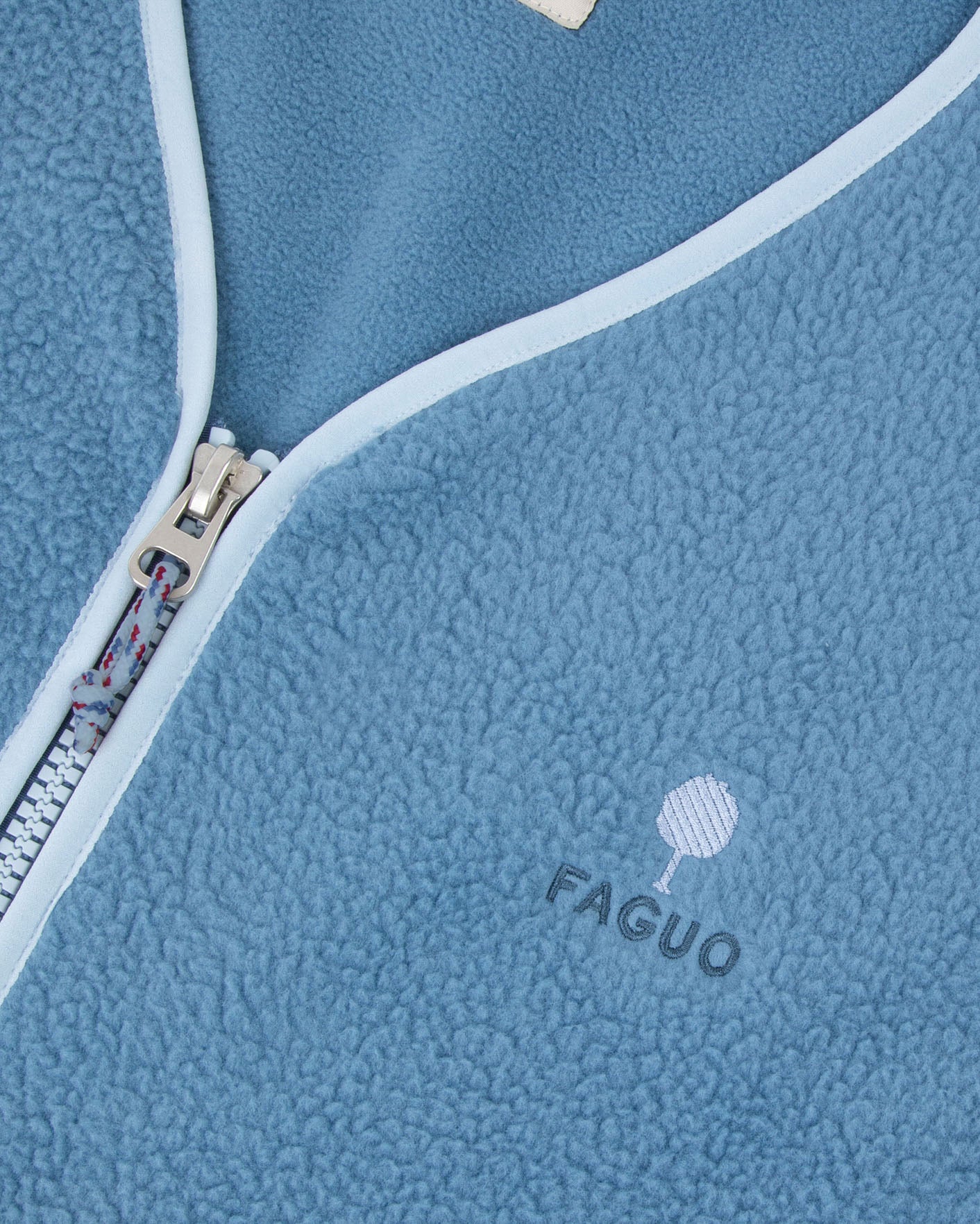 Veste polaire bleu moyen polyester recyclé - TEILLAY