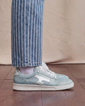 Silver low-top trainers recycled cotton - HAZEL
