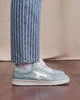 Silver low-top trainers recycled cotton - HAZEL