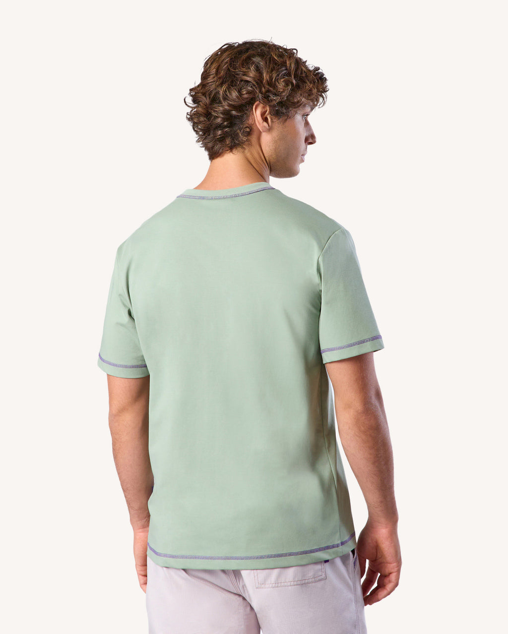 Light green cotton T-shirt - LUGNY