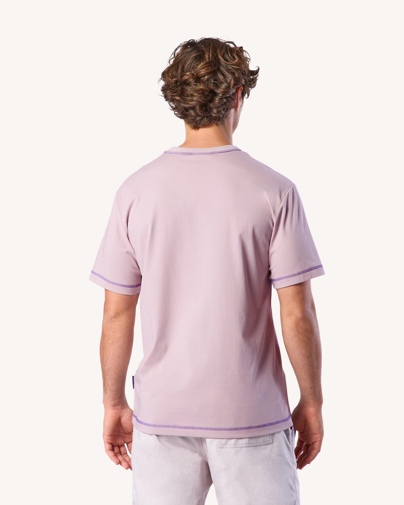 T-shirt rose grisé coton - LUGNY