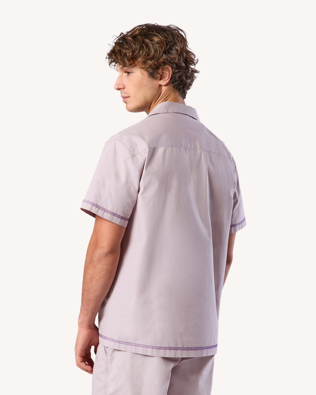 Chemise rose grisé coton - MILLOT