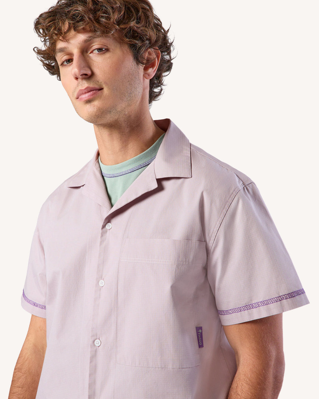 Chemise rose grisé coton - MILLOT