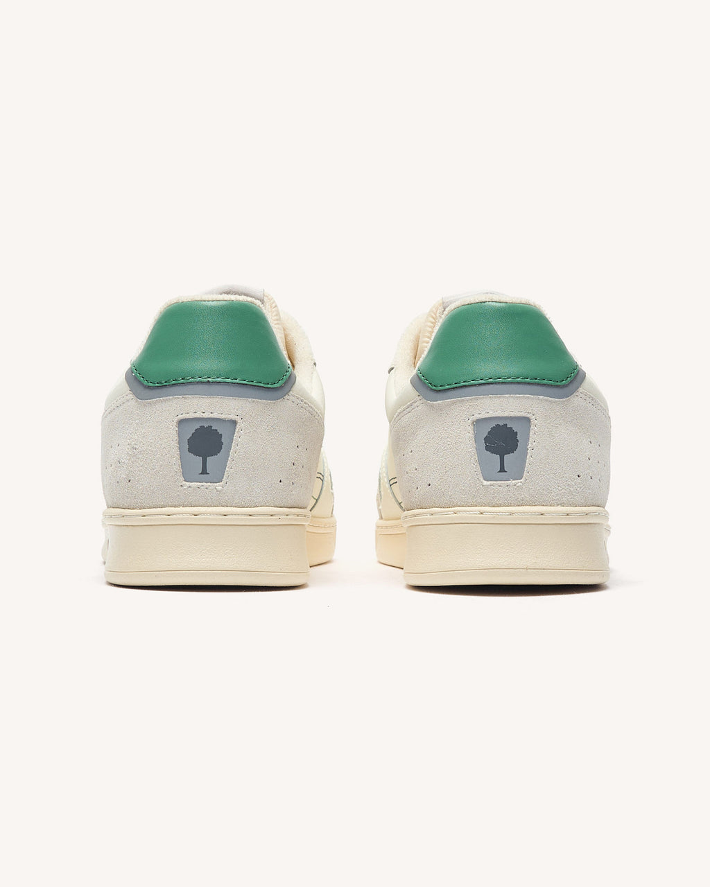 White and green leather trainers - COMMUTE 1