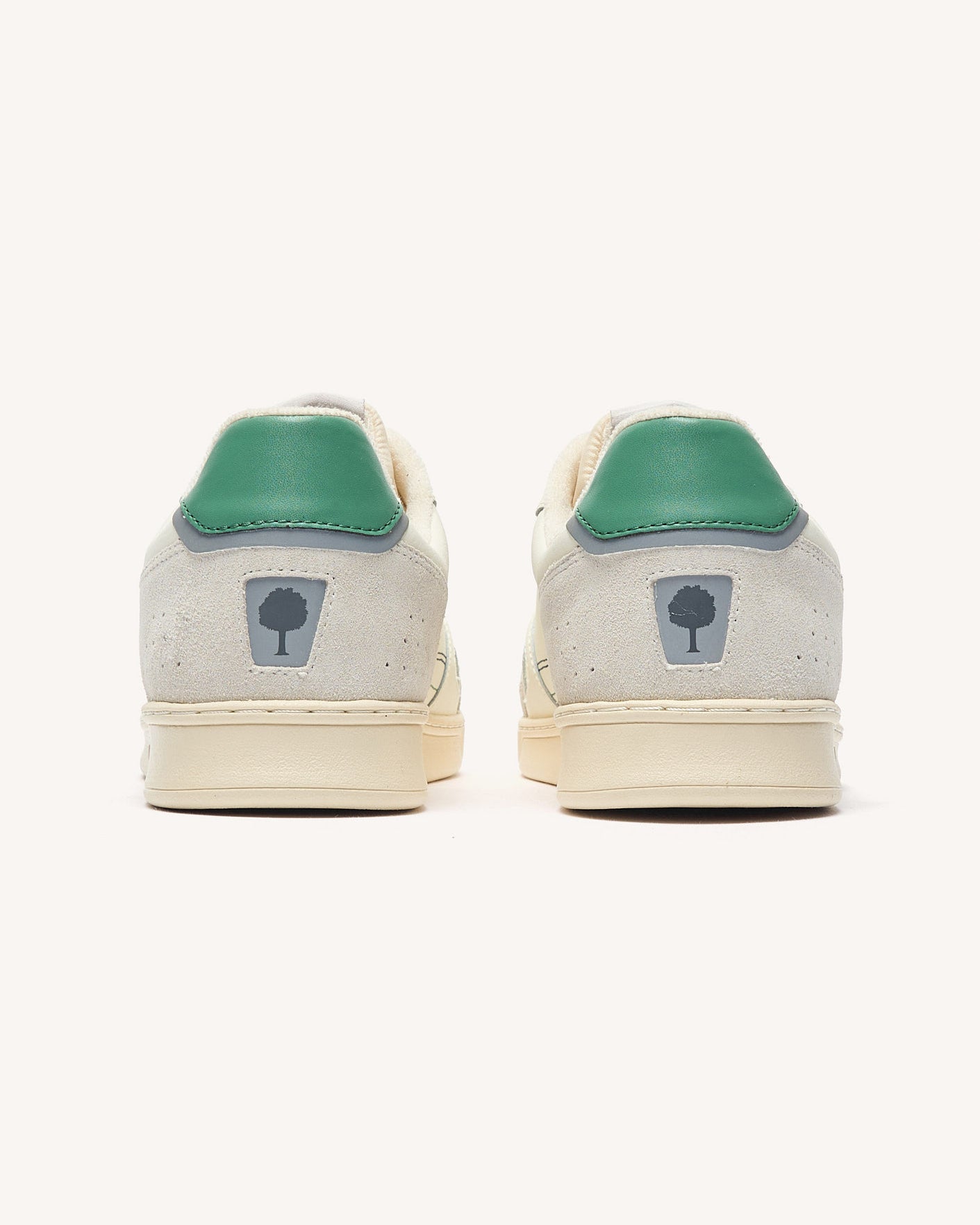 White and green leather trainers - COMMUTE 1