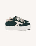 Sneakers in Smaragdgrün und Ecru