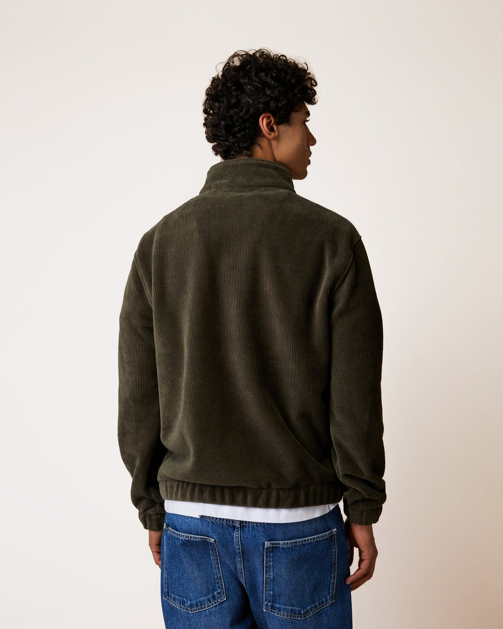 sweat-vert-olive-fonce-coton-tencel-elasthanne-modele-amboise-S4