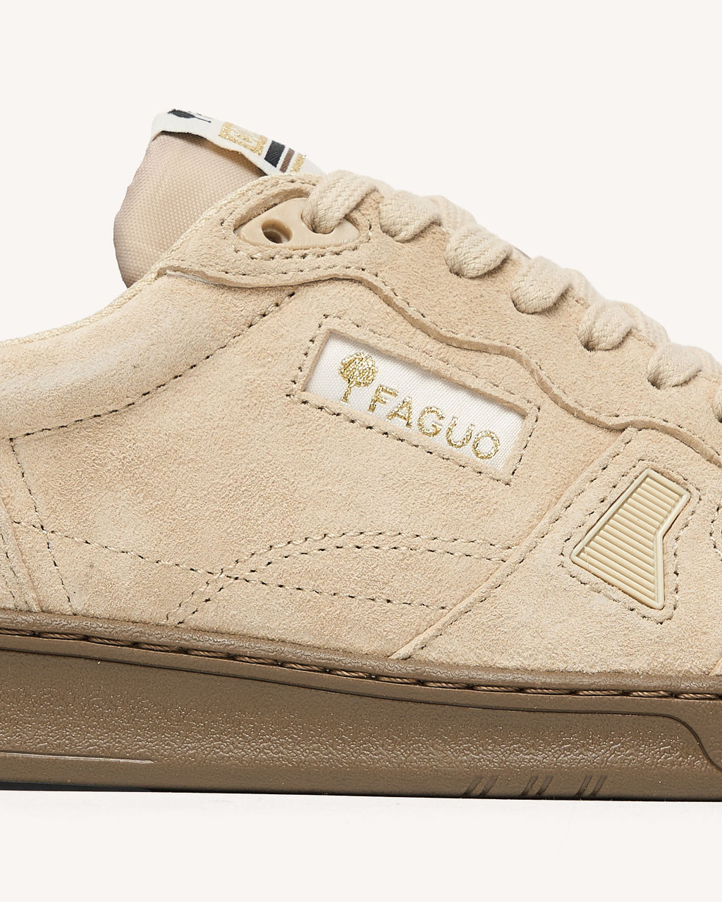Sneakers van bruin nubuckleer