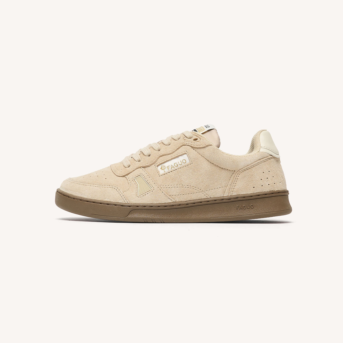 Sneakers van bruin nubuckleer