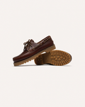 Chaussures bateau cuir marron foncé