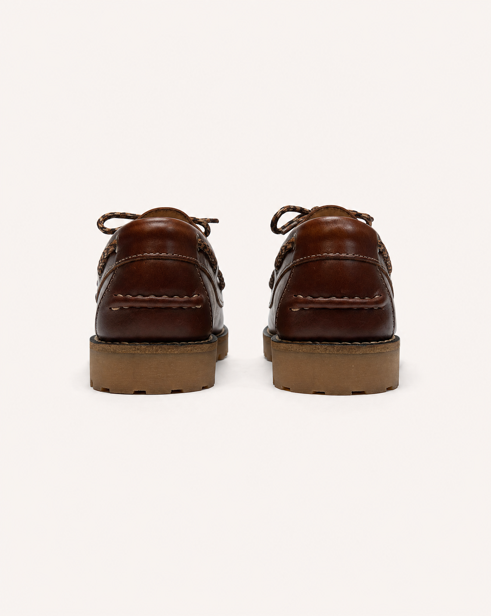 Chaussures bateau cuir marron foncé