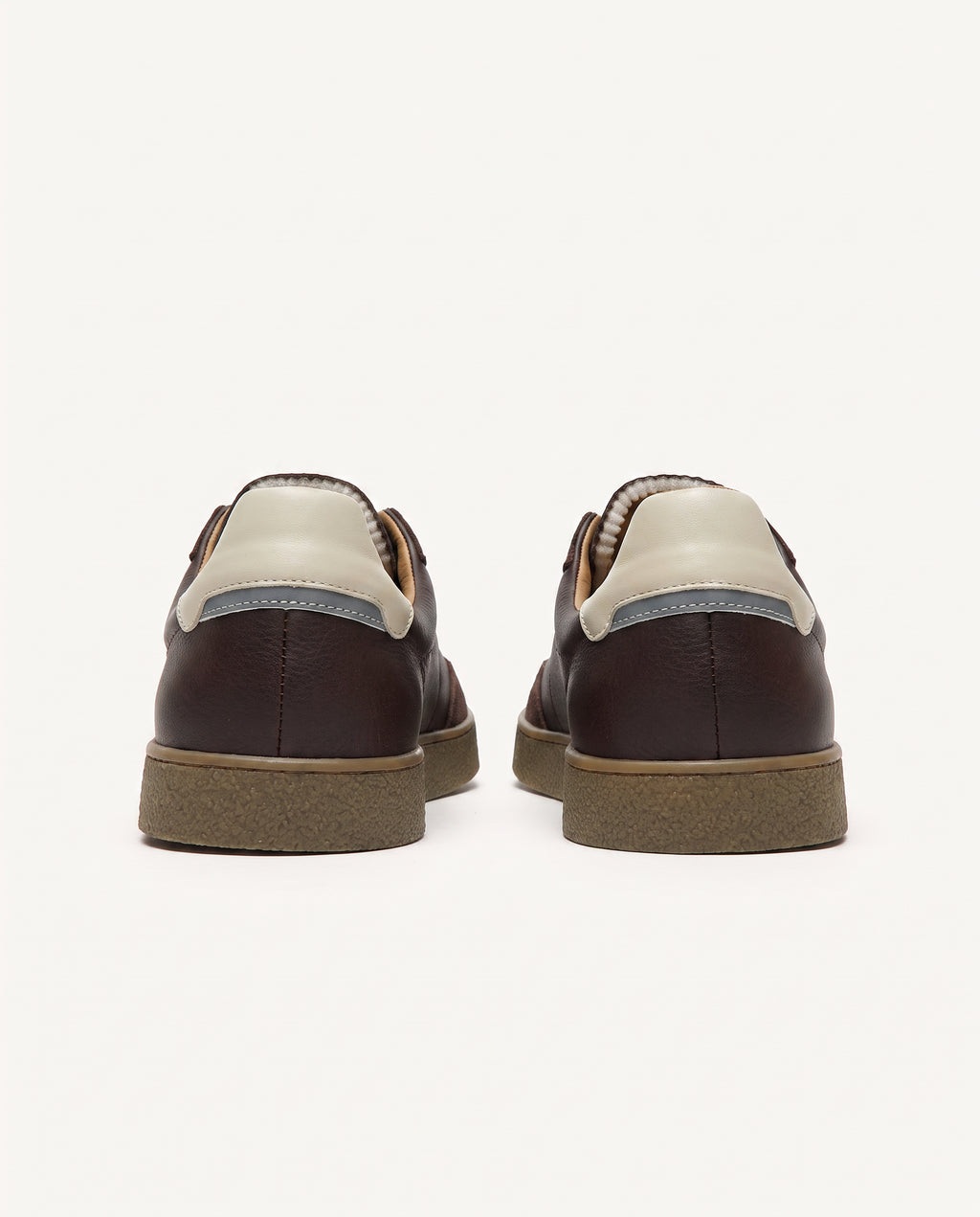 Baskets en cuir marron chocolat