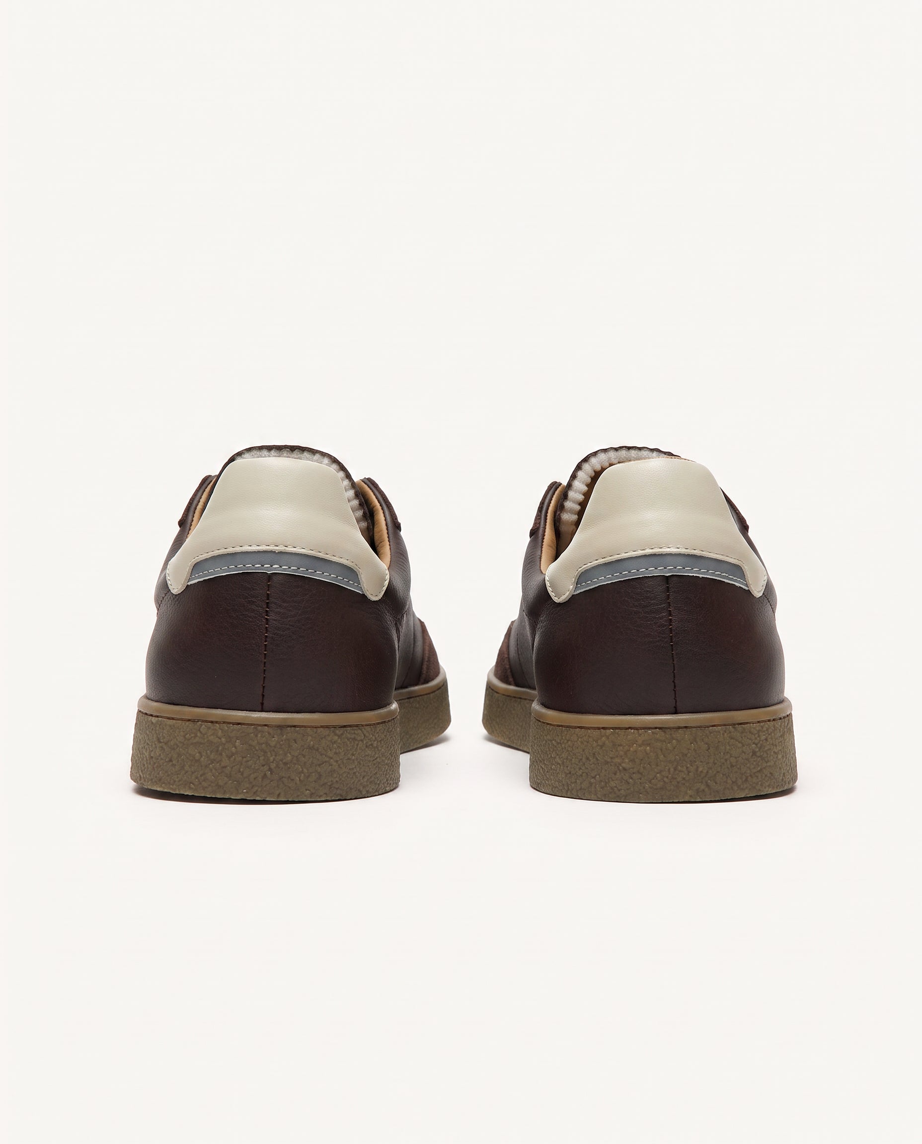 Baskets en cuir marron chocolat