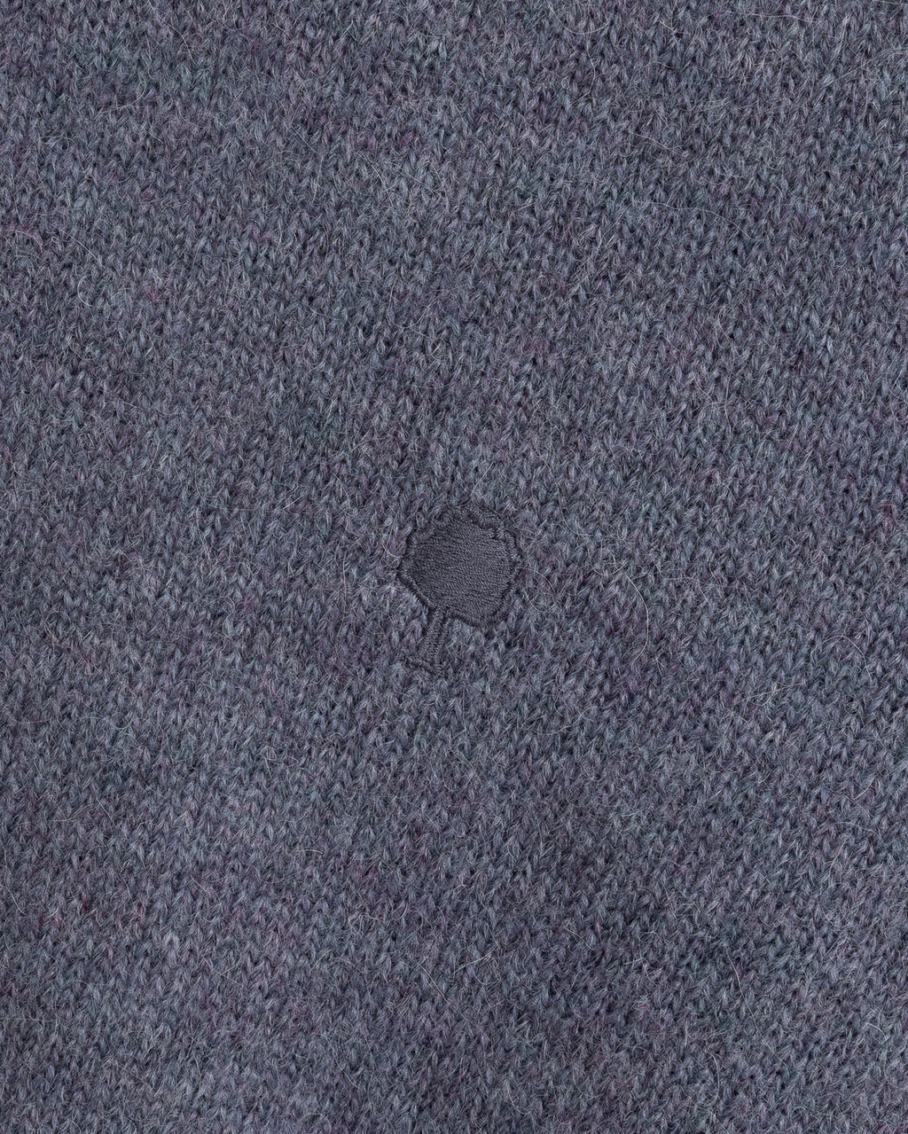 Blauwe wollen pullover met ronde hals