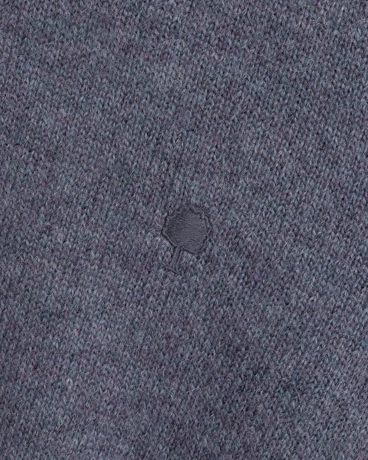 Blauwe wollen pullover met ronde hals