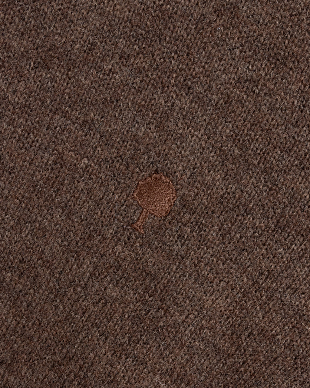 Round-neck wool jumper in taupe